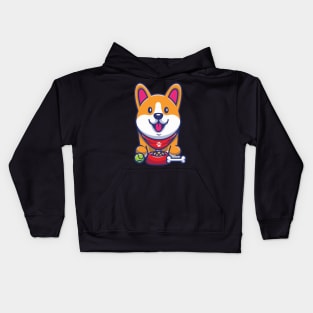 Corgi Dog Cute Funny Happy Kids Hoodie